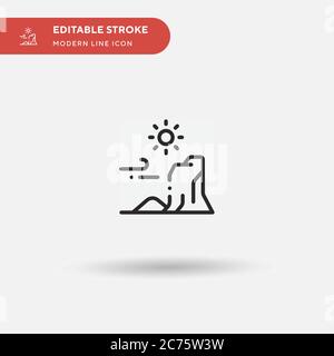 Rock Simple vector icon. Illustration symbol design template for web mobile UI element. Perfect color modern pictogram on editable stroke. Rock icons for your business project Stock Vector