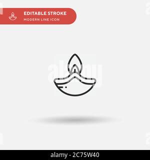 Oil Lamp Simple vector icon. Illustration symbol design template for web mobile UI element. Perfect color modern pictogram on editable stroke. Oil Lamp icons for your business project Stock Vector