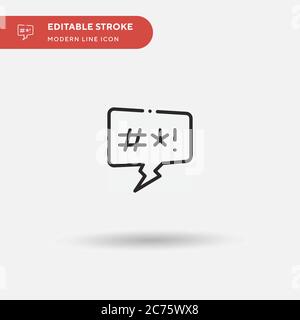 Speech Bubble Simple vector icon. Illustration symbol design template for web mobile UI element. Perfect color modern pictogram on editable stroke. Speech Bubble icons for your business project Stock Vector