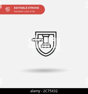 Safe Simple vector icon. Illustration symbol design template for web mobile UI element. Perfect color modern pictogram on editable stroke. Safe icons for your business project Stock Vector