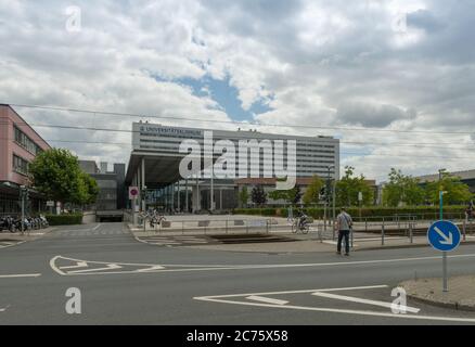 view of the main building of the university hospital Frankfurt Stock Photo