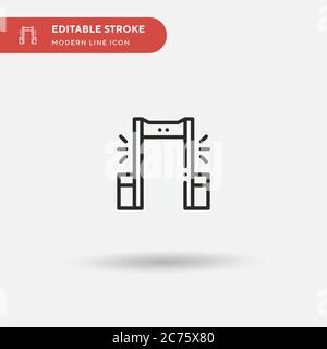 Metal Detector Simple vector icon. Illustration symbol design template for web mobile UI element. Perfect color modern pictogram on editable stroke. Metal Detector icons for your business project Stock Vector