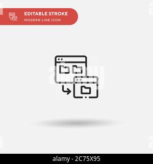 Data Copy Simple vector icon. Illustration symbol design template for web mobile UI element. Perfect color modern pictogram on editable stroke. Data Copy icons for your business project Stock Vector