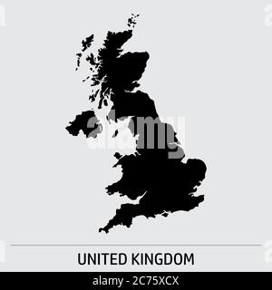 United Kingdom map icon Stock Vector