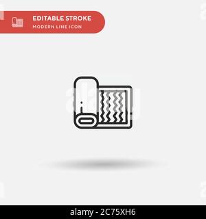 Textile Simple vector icon. Illustration symbol design template for web mobile UI element. Perfect color modern pictogram on editable stroke. Textile icons for your business project Stock Vector