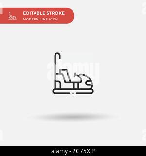 Bumper Car Simple vector icon. Illustration symbol design template for web mobile UI element. Perfect color modern pictogram on editable stroke. Bumper Car icons for your business project Stock Vector