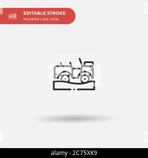 Jeep Simple vector icon. Illustration symbol design template for web mobile UI element. Perfect color modern pictogram on editable stroke. Jeep icons for your business project Stock Vector