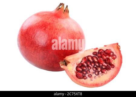 Pomegranate fruit fresh isolated on a white background Stock Photo