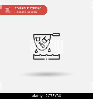 Garbage Simple vector icon. Illustration symbol design template for web mobile UI element. Perfect color modern pictogram on editable stroke. Garbage icons for your business project Stock Vector