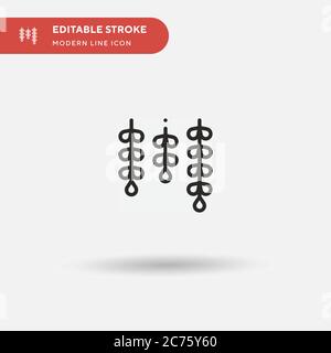Vines Simple vector icon. Illustration symbol design template for web mobile UI element. Perfect color modern pictogram on editable stroke. Vines icons for your business project Stock Vector