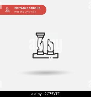 Ruins Simple vector icon. Illustration symbol design template for web mobile UI element. Perfect color modern pictogram on editable stroke. Ruins icons for your business project Stock Vector