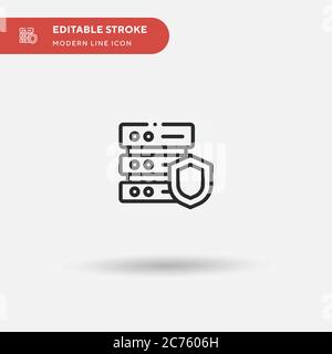 Server Simple vector icon. Illustration symbol design template for web mobile UI element. Perfect color modern pictogram on editable stroke. Server icons for your business project Stock Vector