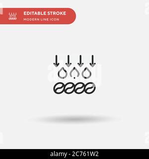 Wash Simple vector icon. Illustration symbol design template for web mobile UI element. Perfect color modern pictogram on editable stroke. Wash icons for your business project Stock Vector