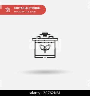 Eco Battery Simple vector icon. Illustration symbol design template for web mobile UI element. Perfect color modern pictogram on editable stroke. Eco Battery icons for your business project Stock Vector