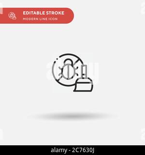 Antivirus Simple vector icon. Illustration symbol design template for web mobile UI element. Perfect color modern pictogram on editable stroke. Antivirus icons for your business project Stock Vector