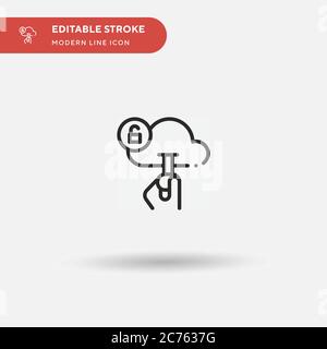 Cloud Storage Simple vector icon. Illustration symbol design template for web mobile UI element. Perfect color modern pictogram on editable stroke. Cloud Storage icons for your business project Stock Vector