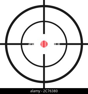 Crosshair flat vector icon. Modern illustration of crosshair symbol for web design . Stock Vector