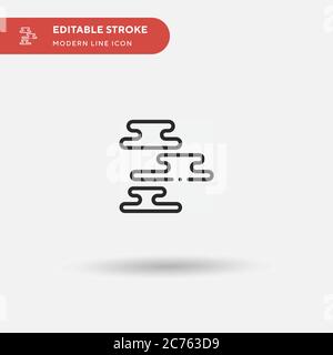 Fog Simple vector icon. Illustration symbol design template for web mobile UI element. Perfect color modern pictogram on editable stroke. Fog icons for your business project Stock Vector