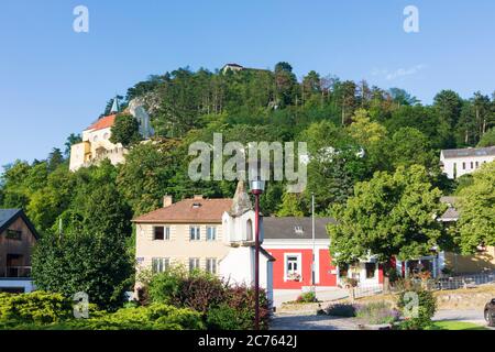Pitten: church Bergkirche and castle Pitten in Wiener Alpen, Alps, Niederösterreich, Lower Austria, Austria Stock Photo