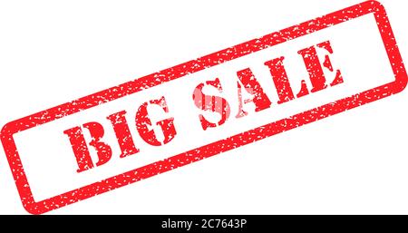 big sale red frame stamp on background Stock Vector