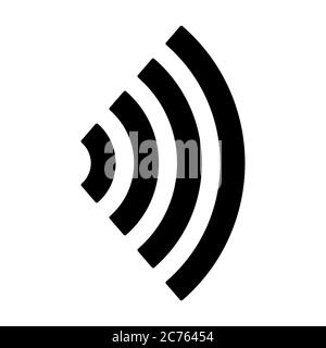 Vector icon symbol contactless payment system. Isolated illustration . Stock Vector