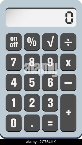 simple pocket calculator vector illustration isolated on white background Stock Vector