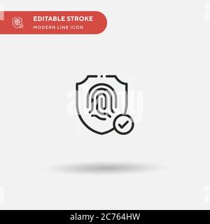 Biometric Identification Simple vector icon. Illustration symbol design template for web mobile UI element. Perfect color modern pictogram on editable stroke. Biometric Identification icons for your business project Stock Vector