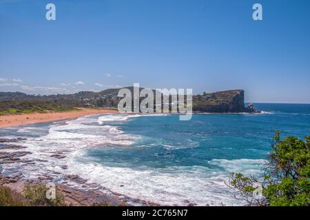 Avalon Beach In Sydney Australia, Autumn 2024, Big Waves And Swell As 