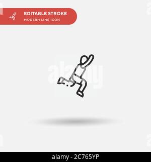 Parkour Simple vector icon. Illustration symbol design template for web mobile UI element. Perfect color modern pictogram on editable stroke. Parkour icons for your business project Stock Vector