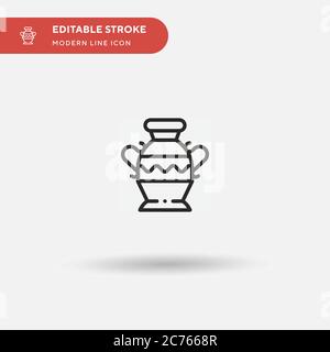 Porcelain Simple vector icon. Illustration symbol design template for web mobile UI element. Perfect color modern pictogram on editable stroke. Porcelain icons for your business project Stock Vector