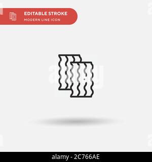 Seaweed Simple vector icon. Illustration symbol design template for web mobile UI element. Perfect color modern pictogram on editable stroke. Seaweed icons for your business project Stock Vector