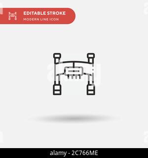 Gate Simple vector icon. Illustration symbol design template for web mobile UI element. Perfect color modern pictogram on editable stroke. Gate icons for your business project Stock Vector