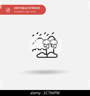 Rainforest Simple vector icon. Illustration symbol design template for web mobile UI element. Perfect color modern pictogram on editable stroke. Rainforest icons for your business project Stock Vector