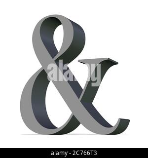 Ampersand, symbol in a 3D illustration Stock Photo