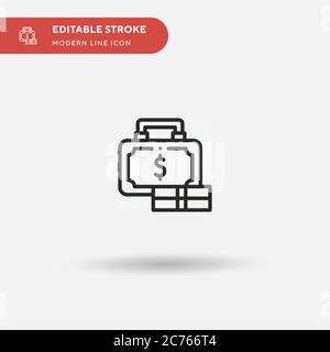 Money Simple vector icon. Illustration symbol design template for web mobile UI element. Perfect color modern pictogram on editable stroke. Money icons for your business project Stock Vector