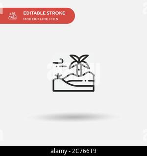 Oasis Simple vector icon. Illustration symbol design template for web mobile UI element. Perfect color modern pictogram on editable stroke. Oasis icons for your business project Stock Vector