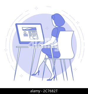 The best place for remote work. Stock Vector