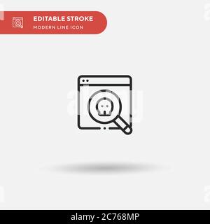 Antivirus Simple vector icon. Illustration symbol design template for web mobile UI element. Perfect color modern pictogram on editable stroke. Antivirus icons for your business project Stock Vector