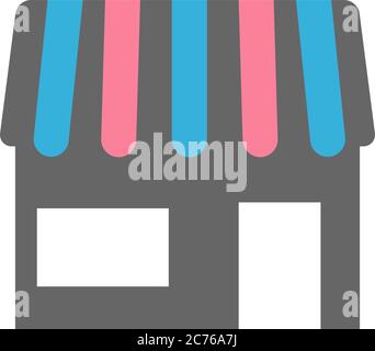 Store symbol vector icon. Simple filled store vector icon on background . Stock Vector