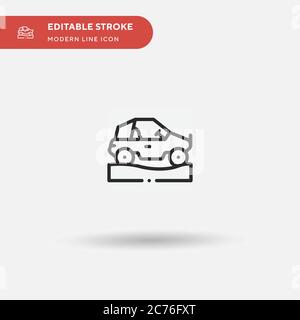 Car Simple vector icon. Illustration symbol design template for web mobile UI element. Perfect color modern pictogram on editable stroke. Car icons for your business project Stock Vector