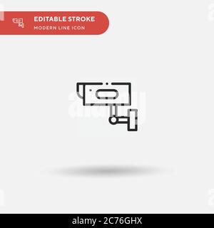 Cctv Simple vector icon. Illustration symbol design template for web mobile UI element. Perfect color modern pictogram on editable stroke. Cctv icons for your business project Stock Vector