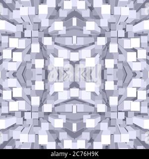 Vector abstract perspective cubes seamless pattern Stock Vector