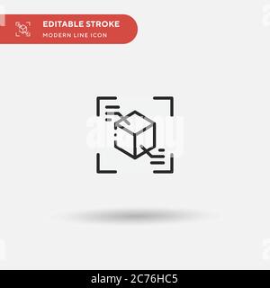 D Modeling Simple vector icon. Illustration symbol design template for web mobile UI element. Perfect color modern pictogram on editable stroke. D Modeling icons for your business project Stock Vector