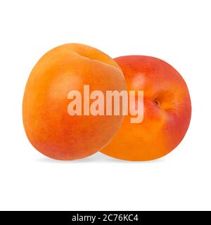 Apricots isolated on white background with clipping path Stock Photo