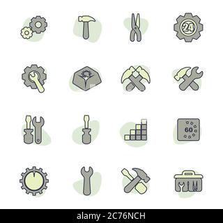 Setting icons set Stock Vector