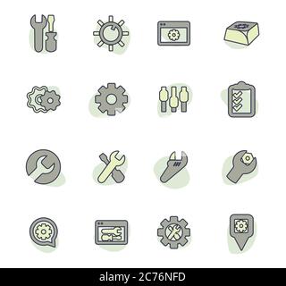 Setting icons set Stock Vector