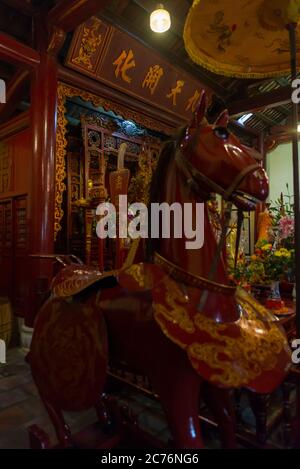 Interior Temple at Hoan Kiem lake Stock Photo