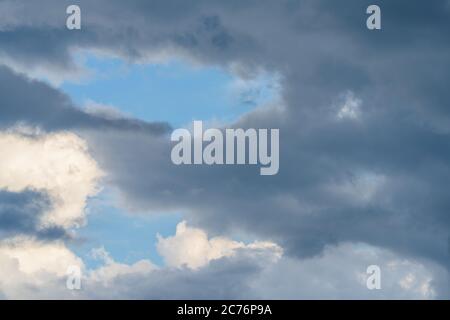 Bizarre clouds gather before the storm Stock Photo