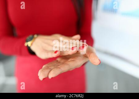 Detailed picture of company worker Stock Photo