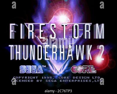 Firestorm Thunderhawk 2 - Sega Saturn Videogame - Editorial use only Stock Photo